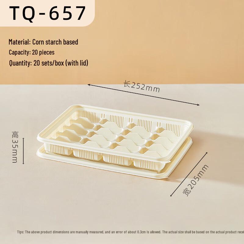 Disposable 20-Compartment Dumpling Storage Box Set
