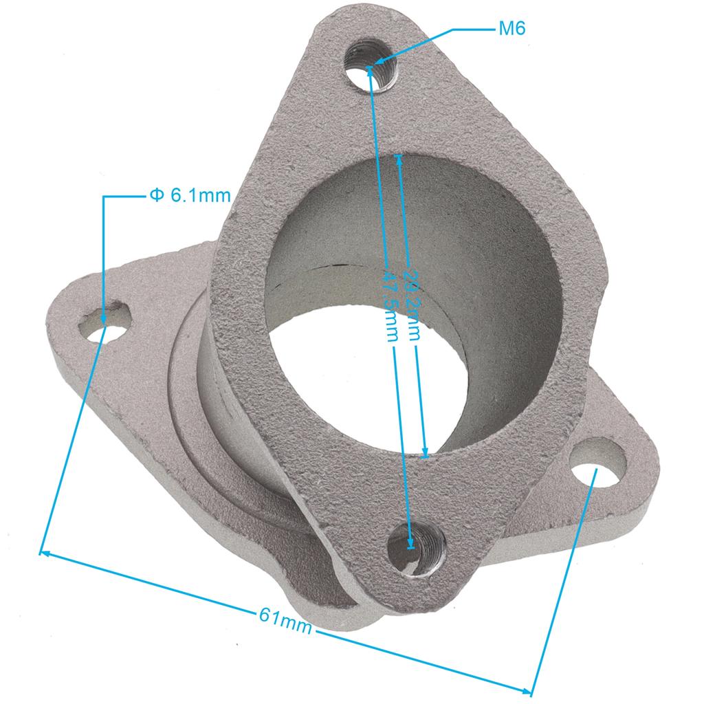 29mm Silver Carburetor Intake Manifold Pipe with Gasket for CG125 QJ125 Motorcycle Pit Dirt Bike