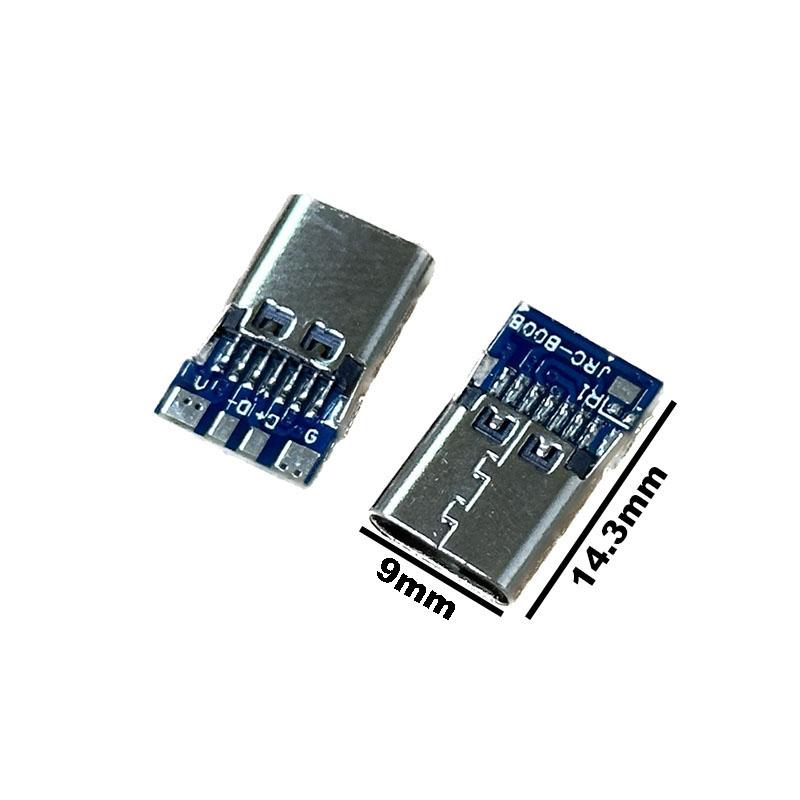 Conectori USB 3.1 tip c femela Jack Tail usb c mufă femelă Terminale electrice sudare cablu de date DIY Suport placa PCB