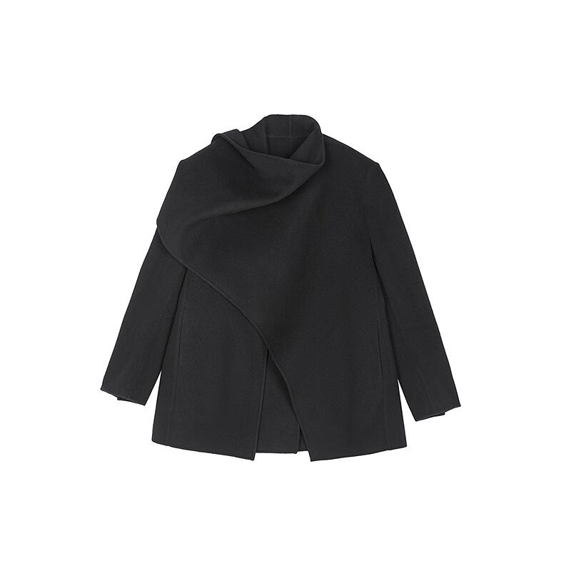 JNBY Loose Fit Wool & Cashmere Blend Scarf Collar Coat