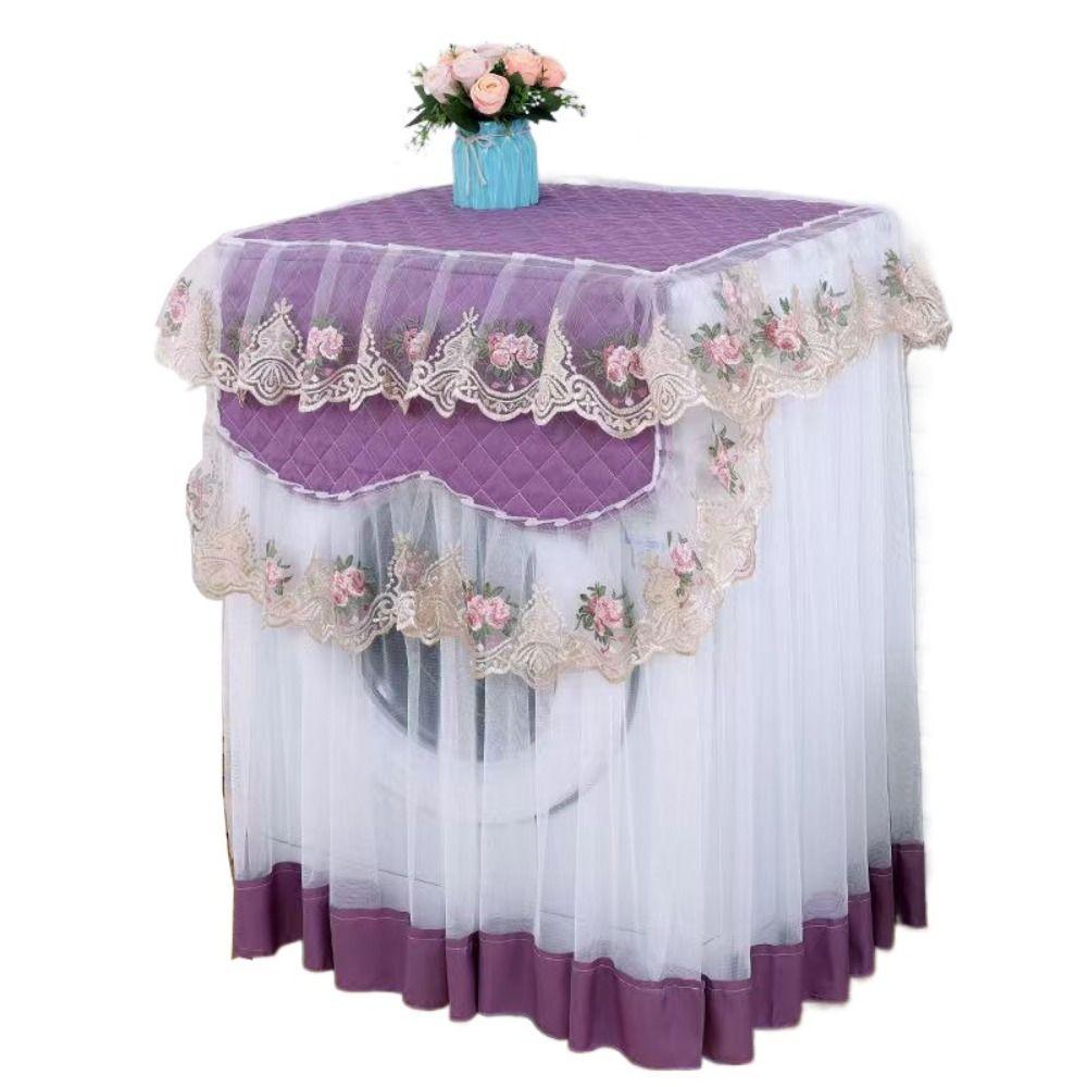 

Embroidered Flower Patterns Dustproof Cover Luxurious Protector Cover Home Decor