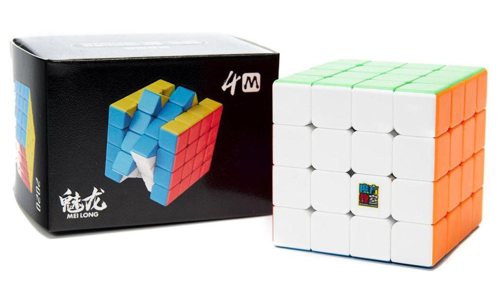 MoYu Meilong 4M Magic Cube, Magnetic Stability, Stickerless, Brain Training, Smooth Rotation, 4x4, Professional Grade