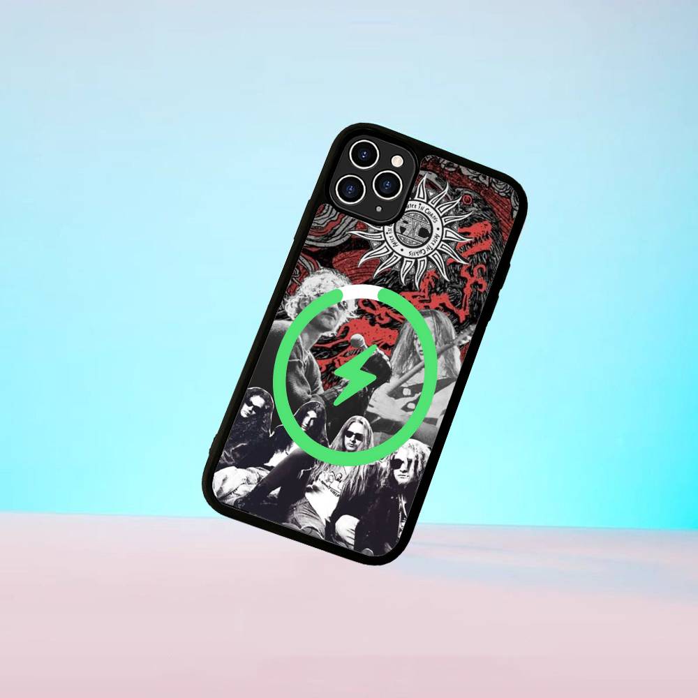 Music A-Alice In C-Chains Magnetic Phone Case For IPhone 16 15 14 13 12 11 17 Pro Max Plus Wireless Charge Cover