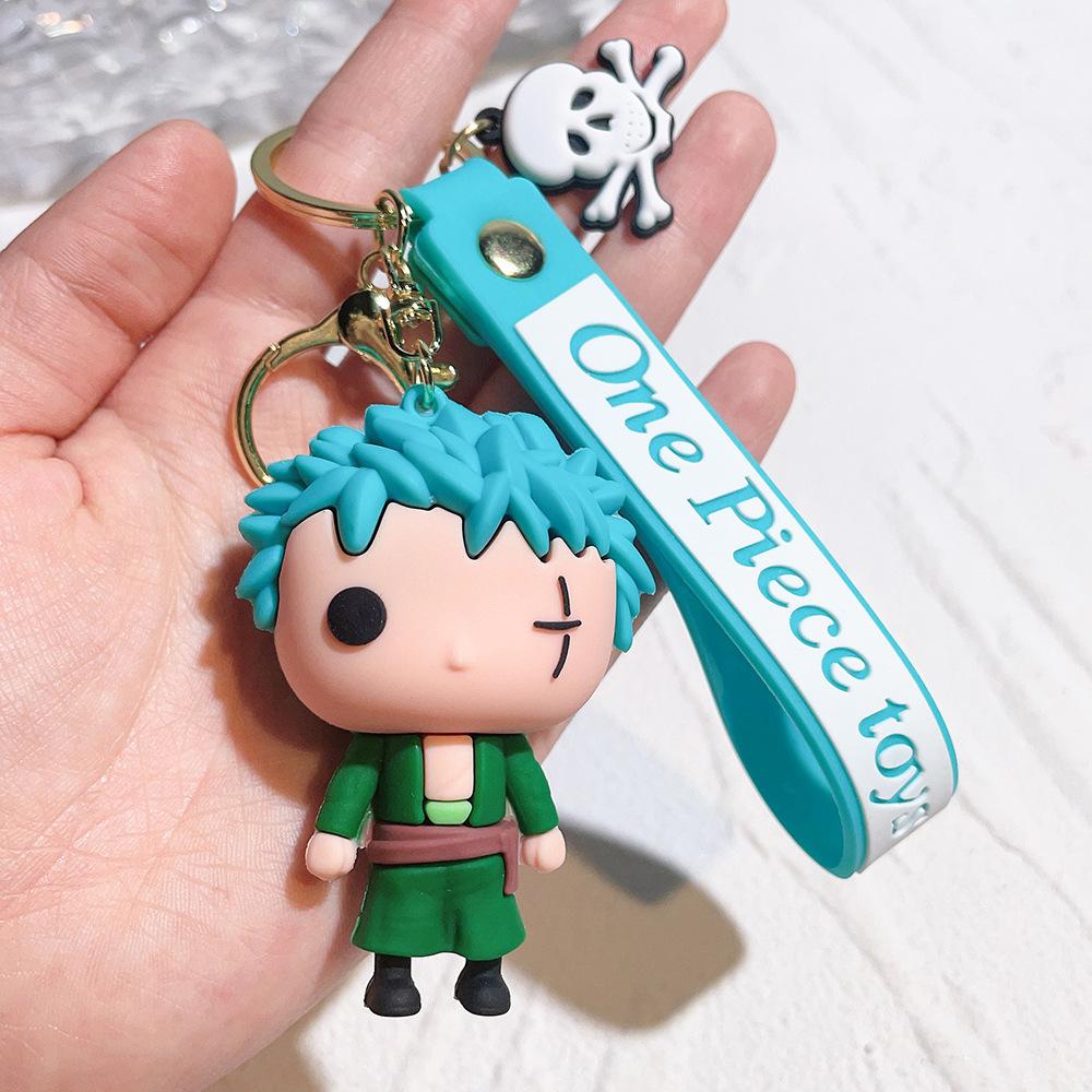 50Styles ONE PIECE Themed Keychain Cute Luffy, Roronoa Zoro, Silicone Toy Doll Key Chain Backpack Decor Small Gifts for Friends