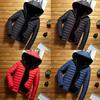 Padded Mens Hooded Coat Jacket Puffer Bubble Winter Warm Coats Zip Outwear Up