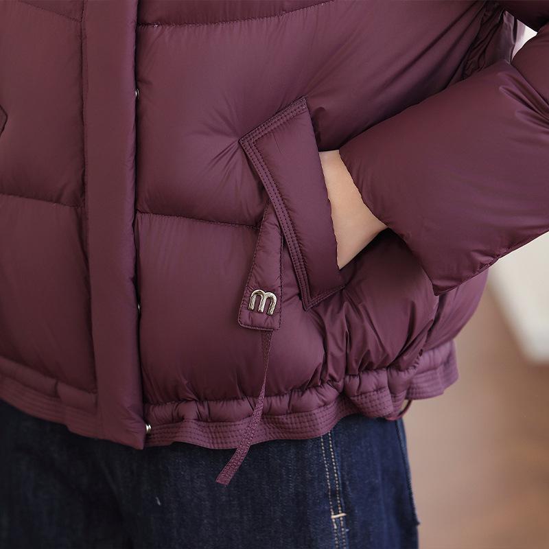 2025 Winter Short Down Jacket for Women - Petite Fashion Warm Puffer with White Duck Down