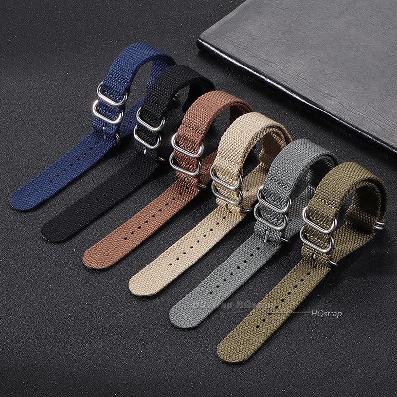 Nylon Strap for Military Fabric Replacement Watchband 20mm 22mm Premium Quality Nylon Watch Band Accessories for Women Men