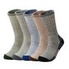 Merino Wool Socks Thick Warm Mid-Calf Socks Non-Slip Anti-Odor Terry Socks for Outdoor Hiking Skiing