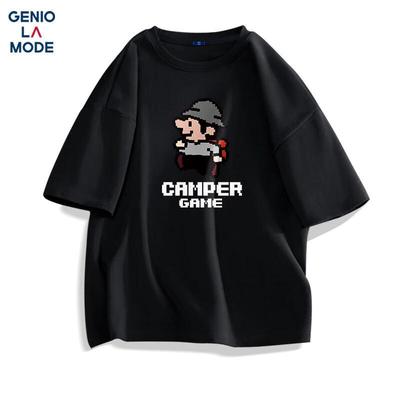 GENIOLAMODE Men's Summer Casual Pure Cotton Round Neck Short Sleeve T-Shirt