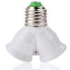 Screw E27 LED Base Light Lamp Bulb Socket E27 To 2-E27 Splitter Adapter Lamp Holder Socket Bulb Holder Lighting Accessories
