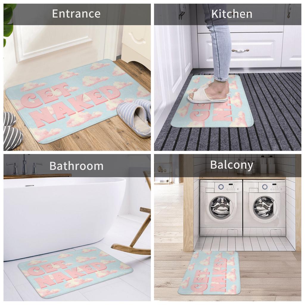 Get Naked Colorful Doormat Non-Slip Entrance Bathroom Kitchen Door Floor Mat  Garage Carpet Rug