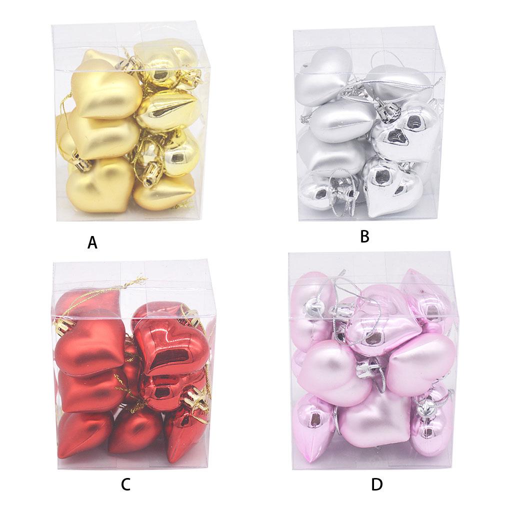 12 Pieces Room Decorations Exquisite Ple Festival Prop Decors Valentine's Day Heart-shaped Decoration Small Props for Home