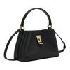 Bally Lock Me 2025 Spring Summer Collection Metal Finish Lock Closure Leather Handbag Shoulder Bag Mini Women Handbags Black 6311552