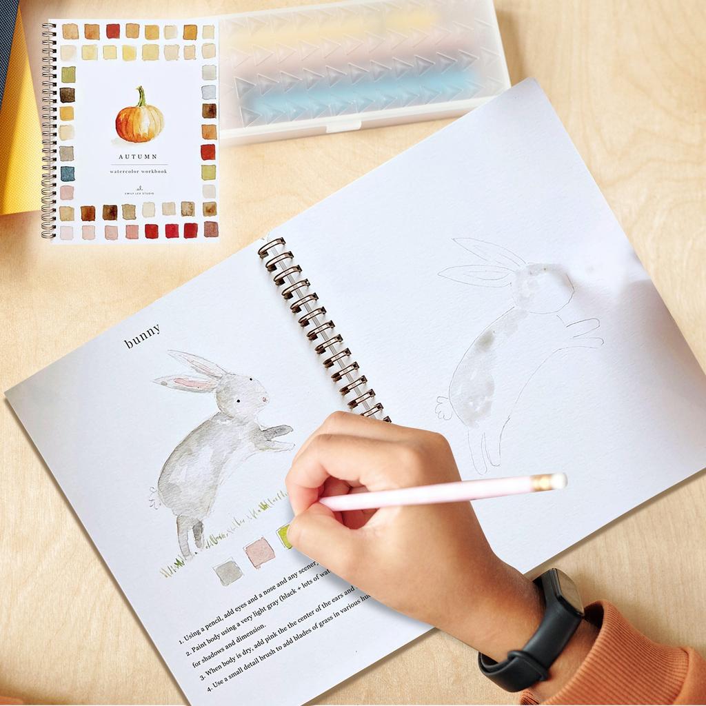 Watercolor Workbooks Beginner Friendly Birds Coloring Book Painting Supplies Water Color Book Watercolor Paint Set Drawing Book