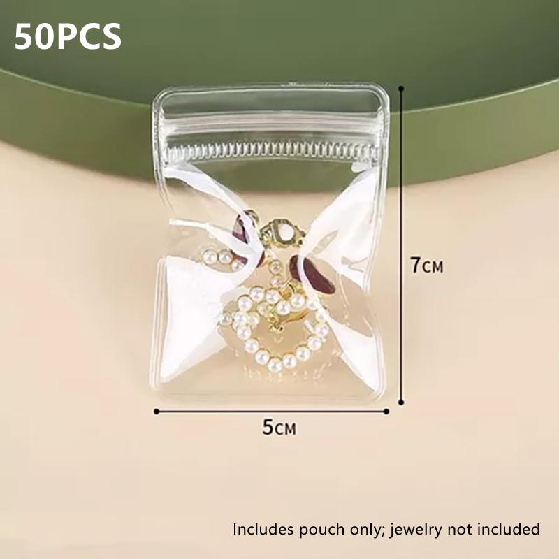 Thick Transparent Pvc Seal Bag 50/100 Units Transparent Pvc Bags With Closure For Jewelry Storage Bags
