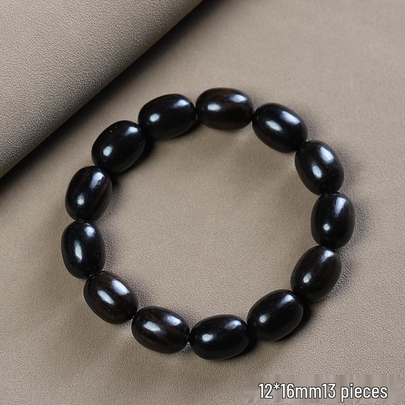 Purple Rosewood & Green Sandalwood Bead Bracelet: Irregular Design with Buddhist Beads for Men and Women