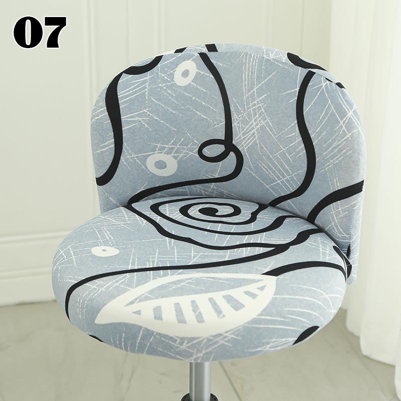 Elastic Arc Chair Cover Bar High Stool Cashier Bank Stool Cover  Kitchen Chair Cover Dining Home Decor Seat Cover