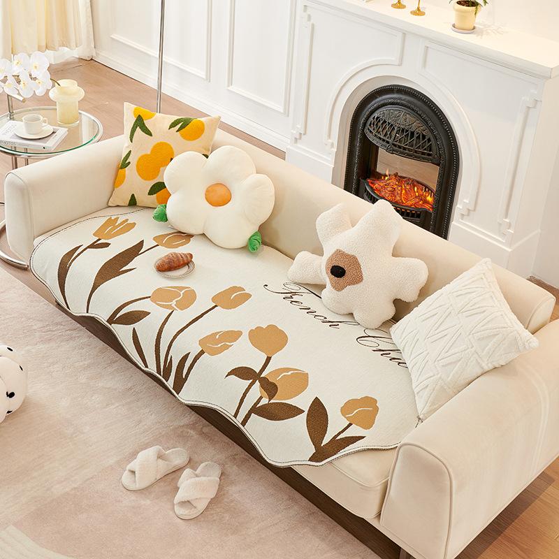 

Chenille Sofa Cushion Summer Light Luxury Leather Sofa Cushion Ins Sofa Cushion Non-Slip Special-Shaped Sofa Cushion 70*70