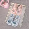 2026 Spring Girls' Princess Crystal Soft Sole Leather Shoes