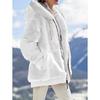 Women Winter Warm Fleece Jacket Oversized Plush Hooded Coat Long Sleeve Faux Fur Zipper Casual Female Outerwear