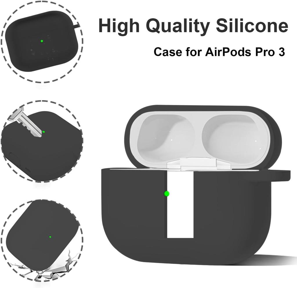 (2026 New) for AirPods Pro 3 Soft Silicone Case Cover For AirPods Pro 3rd Generation Shockproof Protector Case with Cleaner Kit