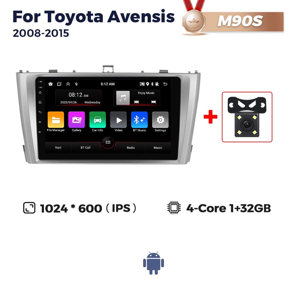 Navifly 2Din Android Car Radio Multimedia Video Player Dla Toyota Avensis T27 2009-2015 Nawigacja GPS Carplay 5G WIFI Jednostka główna