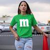 Letter M Halloween Costumes T-Shirt | Funny Cool Graphic Tee Idea | Shirts for Women Ropa Plus Size Mujer