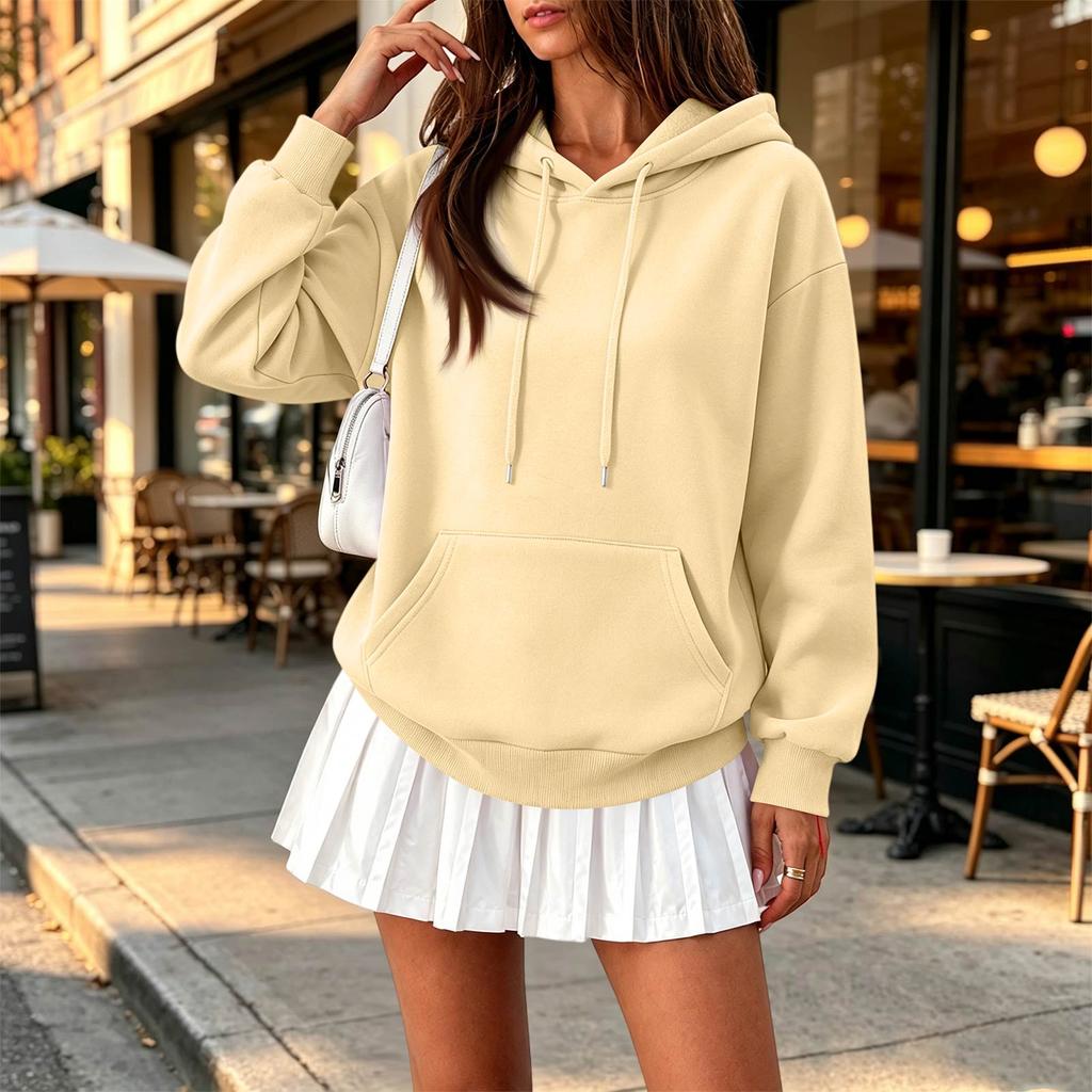 Women's Fashion Long Sleeve Color Hoodie