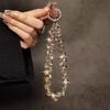 Internet Celebrity Senior Sense Colorful Crystal Water Drop Flash Mobile Phone Chain String Beads Bag Keychain Women's Short Lanyard