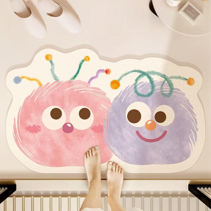 Cartoon Diatom Mud Non-Slip Quick-Drying Bathroom Mat