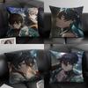 HHonkai StarR Rail Dan Heng Cushion Cover Natural Linen Organic Fabric DoubleSided Printing Sofa Home Decor Gift Pillow Case