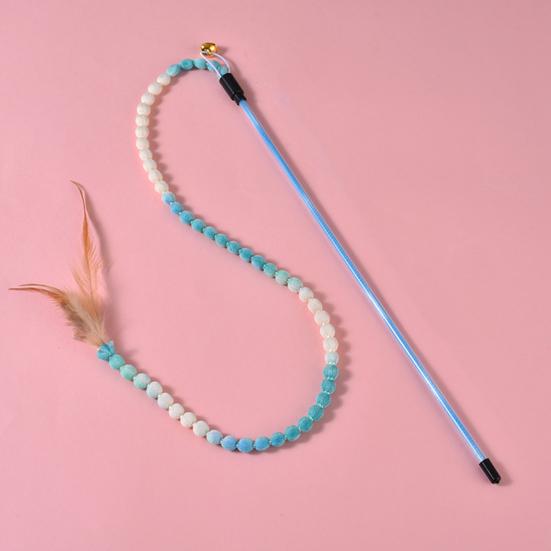 Cat Toy Caterpillar Cat Teaser Colorful Rod Teaser Wand Cat Interactive Toy Funny Feather Pet Cat Supplies Cat Accessory