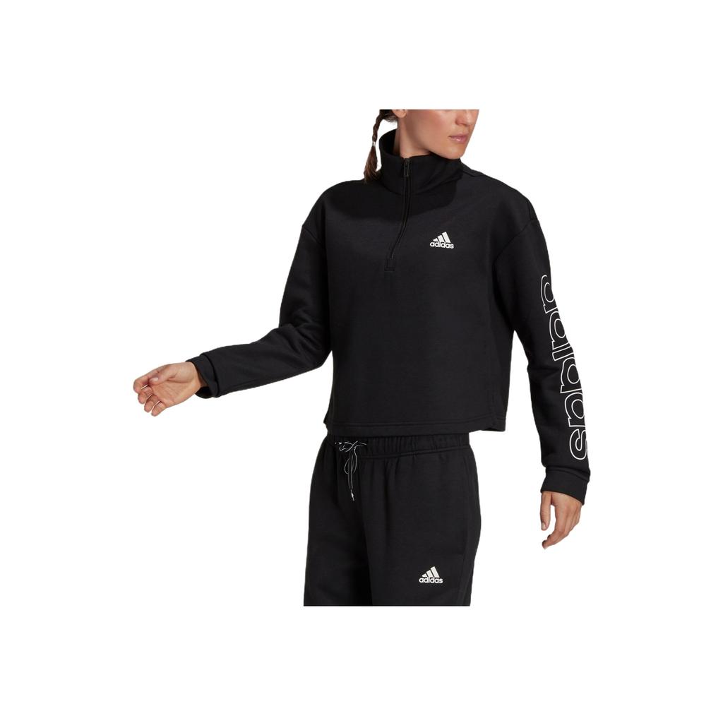 Adidas Essentials Primegreen Comfort Fleece Loose Long Sleeve Sweatshirt Women tops Black H09267