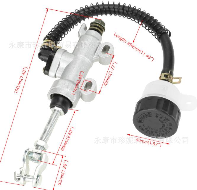 Motorcycle Rear Brake Pump Foot Hydraulic Refit Rear Brake Master Cylinder Pump For Suzuki Kawasaki Honda Yamaha Universal