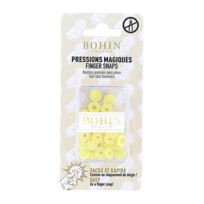 Bouton pression - BOHIN - 9mm - Couleur: Jaune - Plastique - Magique