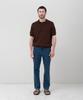MANNERGRAM 100% Soft Cotton 3-Ply Polo Short Sleeve Knit Brown