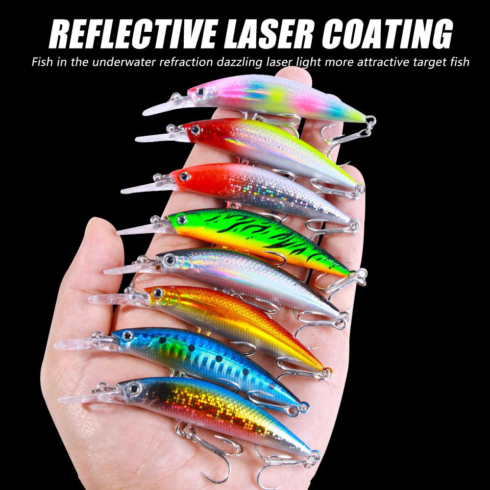 Momeală pentru pescuit cu bass Minnow pentru păstrăv, știucă și bas Naluci de pescuit scufundate în apă sărată pe distanțe lungi