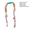 Cat Toys Cotton Rope with Natural Wood Polygon Segments Interactive Toy Chew Resistant Teeth Cleaning Toy