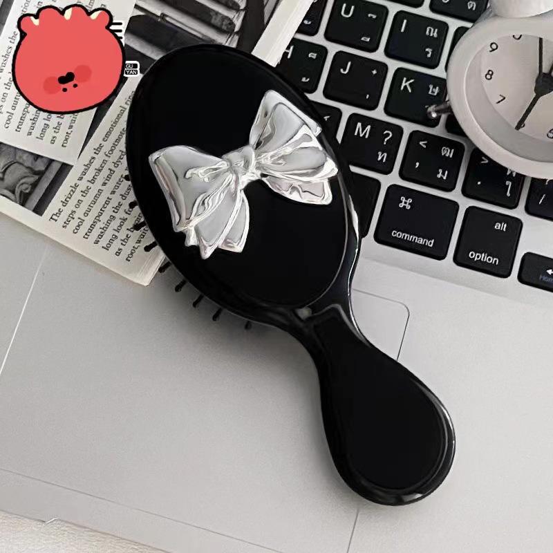 Cute Mini Folding Bow Comb with Air Cushion & Mirror