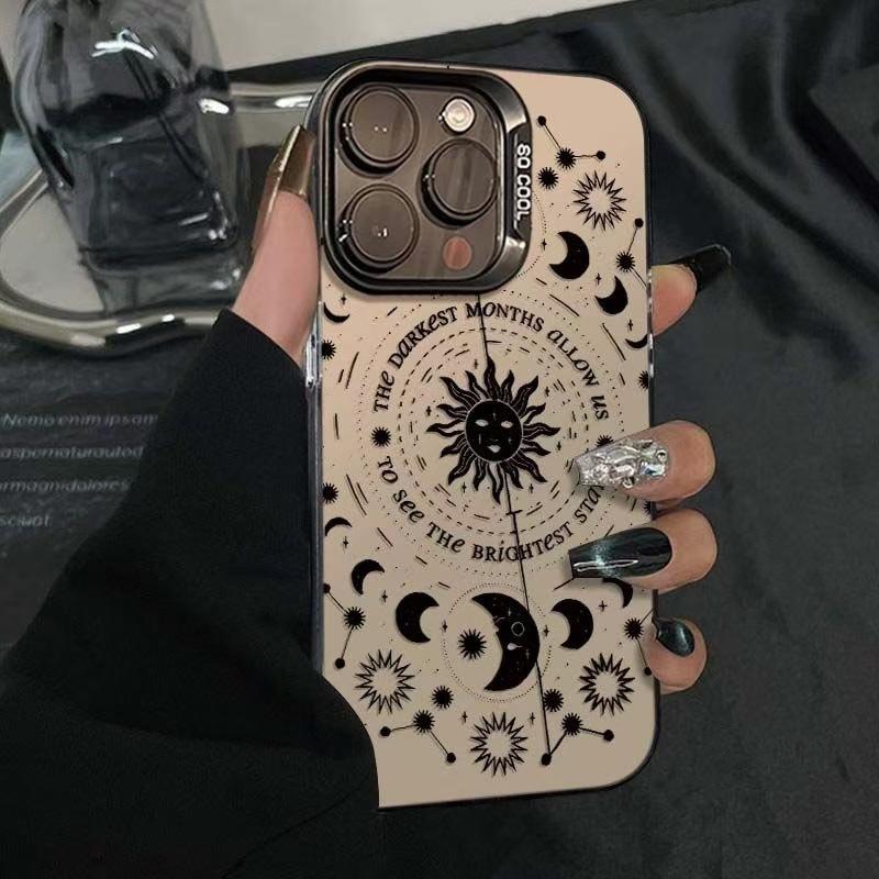 

Retro Moon Sun God Electroplate Silver Phone Case For Samsung Galaxy S23 S24 S25 S26 Ultra S22 S21 S20 Plus FE A54 A55 Cover Galaxy A35