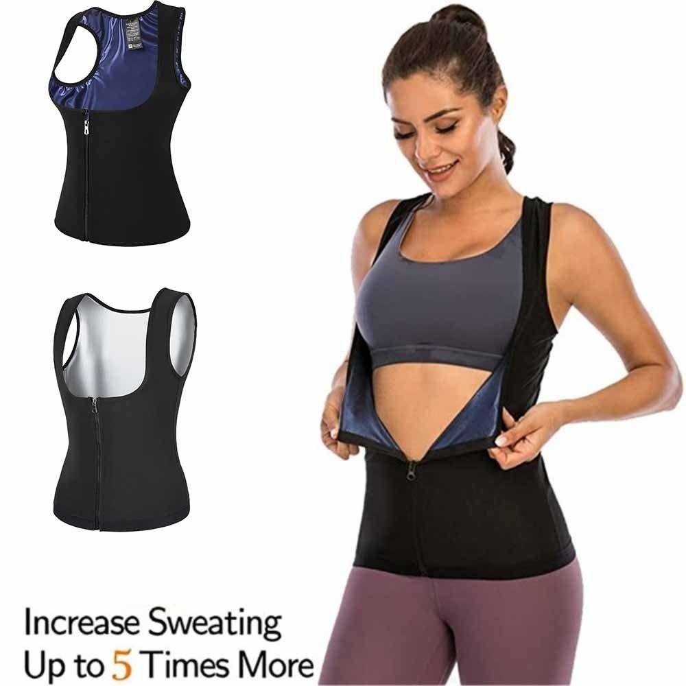 Zipper Design Women  Shapewear Jumpsuit Cut Body Shaper Burner Fat Sauna Suit  Fitness Training