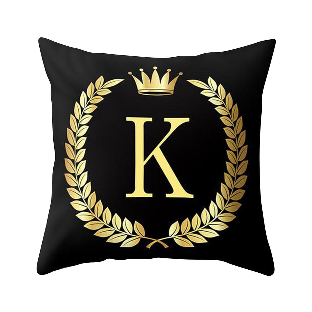 Cover Black And Gold Letter Case Sofa Cushion Cover Home Decor