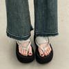Fashion House Slippers Platform Glitter Slides Female Shoes Summer Clogs Woman Rubber Flip Flops Fashion Soft Jelly 2025 Beach Hawaiian