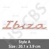 3D Metal Ibiza Emblem Car Rear Trunk Stickers Auto Body Decal Badge For Ibiza Letter Logo Decal Stickers Car Styling Accessories