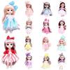 Niedliche 6,6 Zoll Bjd Prinzessinnenpuppen mit beweglichen Gelenken Mini Modell Spielzeug Kinder Geburtstagsgeschenk