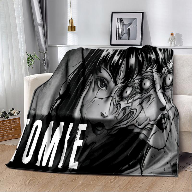 Horror Junji Ito Tomie Kawakami Ghost cartoon Soft Blankets,Throw Blanket Comfortable Blanket for Picnic Beds Sofa Home Bedroom