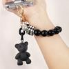 Lock Chain Line with Clip for Women's Crystal Round Bead Bracelet Pendant Mobile Phone Lanyard Wrist Rope Manual Bead Lanyard