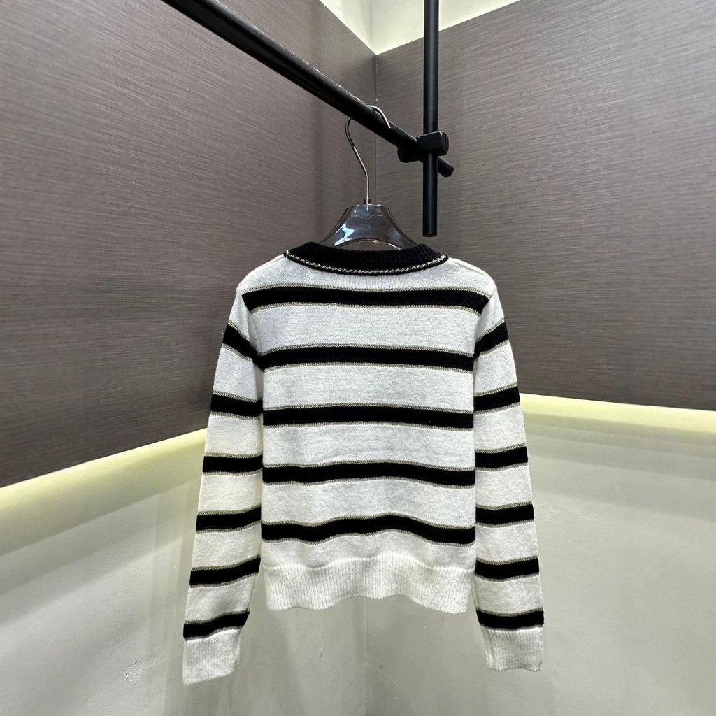 Trendy Striped Color Block Knit Pullover Sweater - Casual, Versatile, and Age-Reducing for Autumn/Winter
