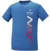 Mizuno Training Short Sleeve Diva Size O N-XT Wear, T-Shirt, Moisture-Wicking, Quick-Drying, 32JA1215, Blue,