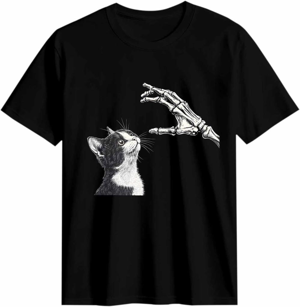 Cat Skeleton Hand reaching for Kitten T-shirt